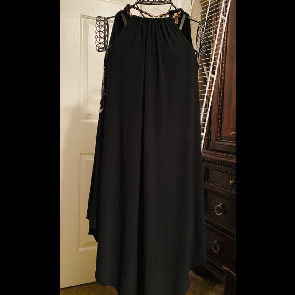 Black swing dress.